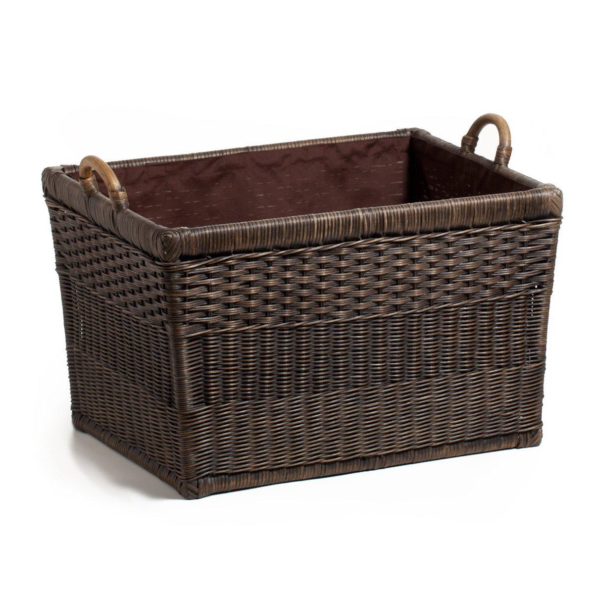 Lift-off Lid Wicker Storage Basket