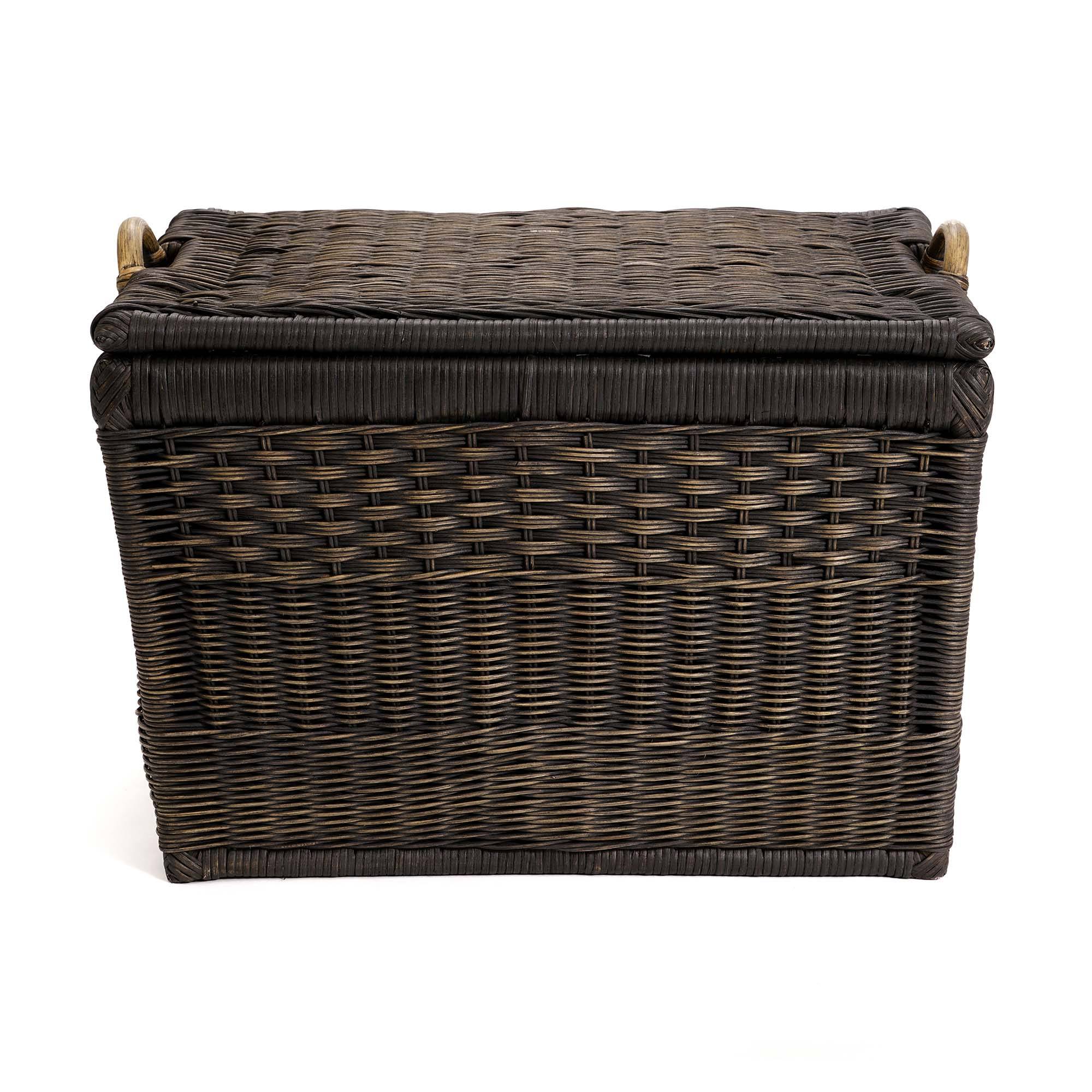 Lift-off Lid Wicker Storage Basket
