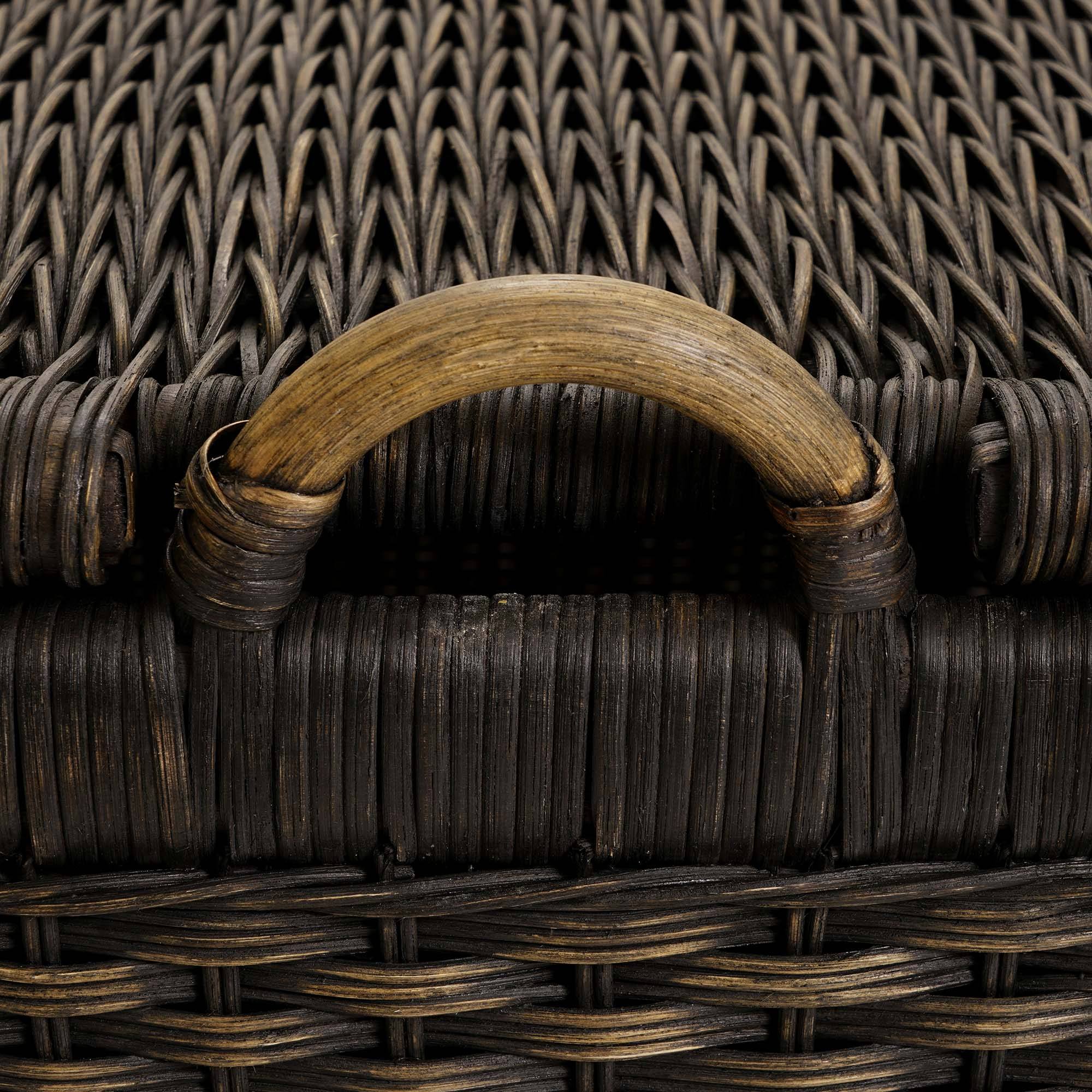 Lift-off Lid Wicker Storage Basket