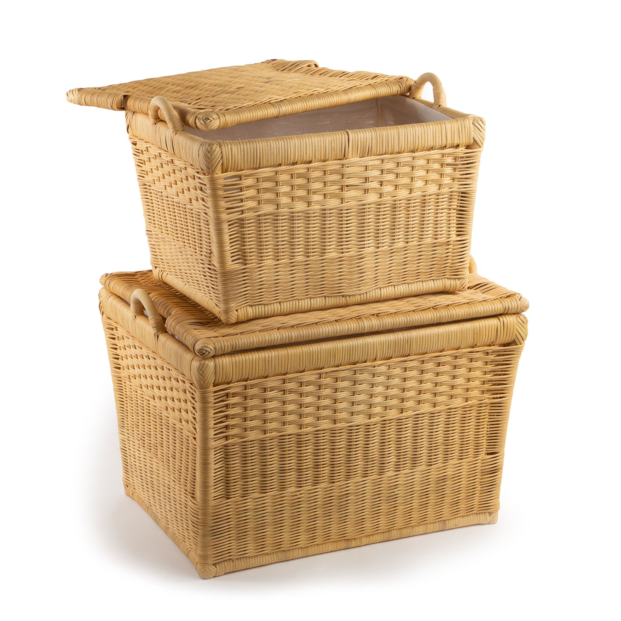 Lift-off Lid Wicker Storage Basket