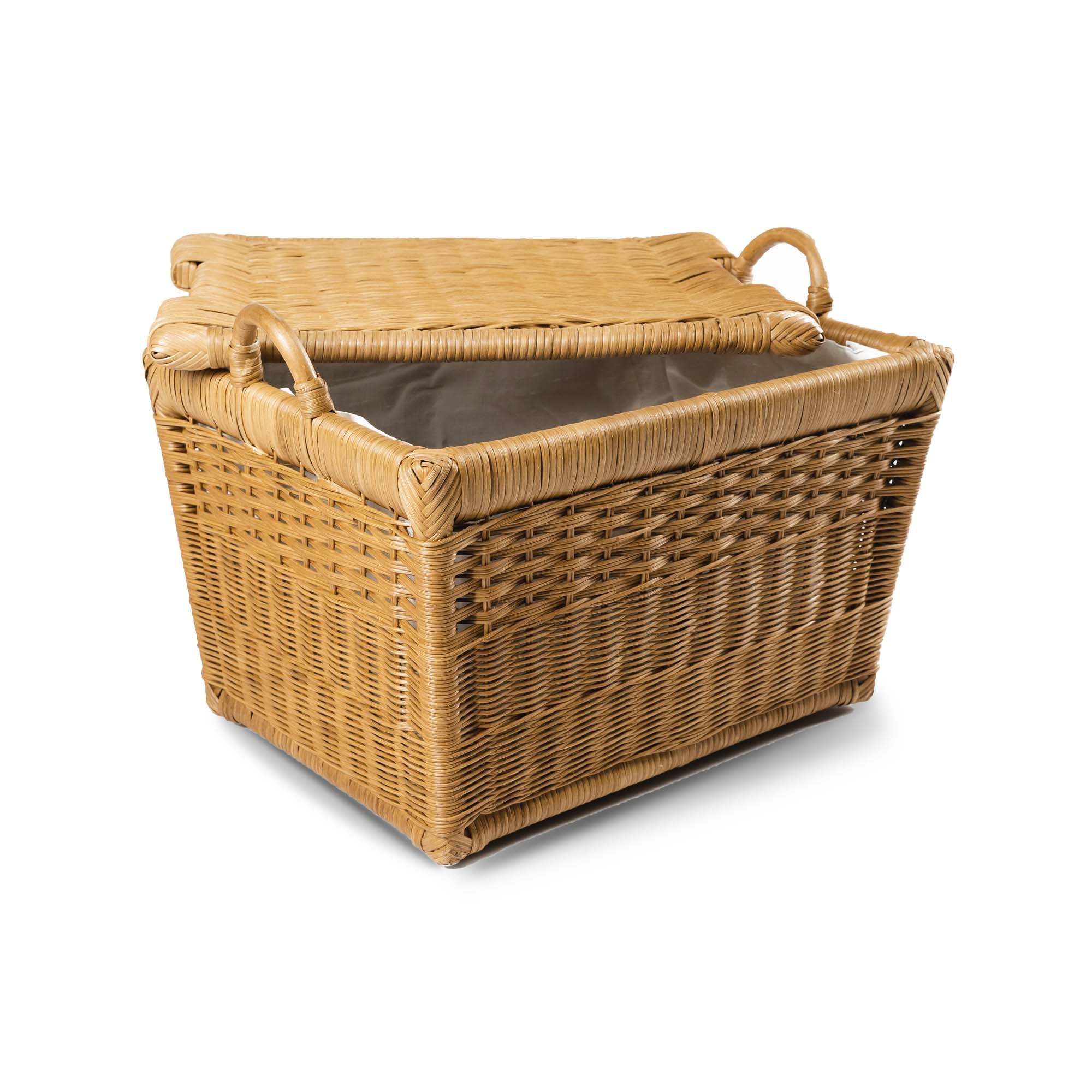 Lift-off Lid Wicker Storage Basket