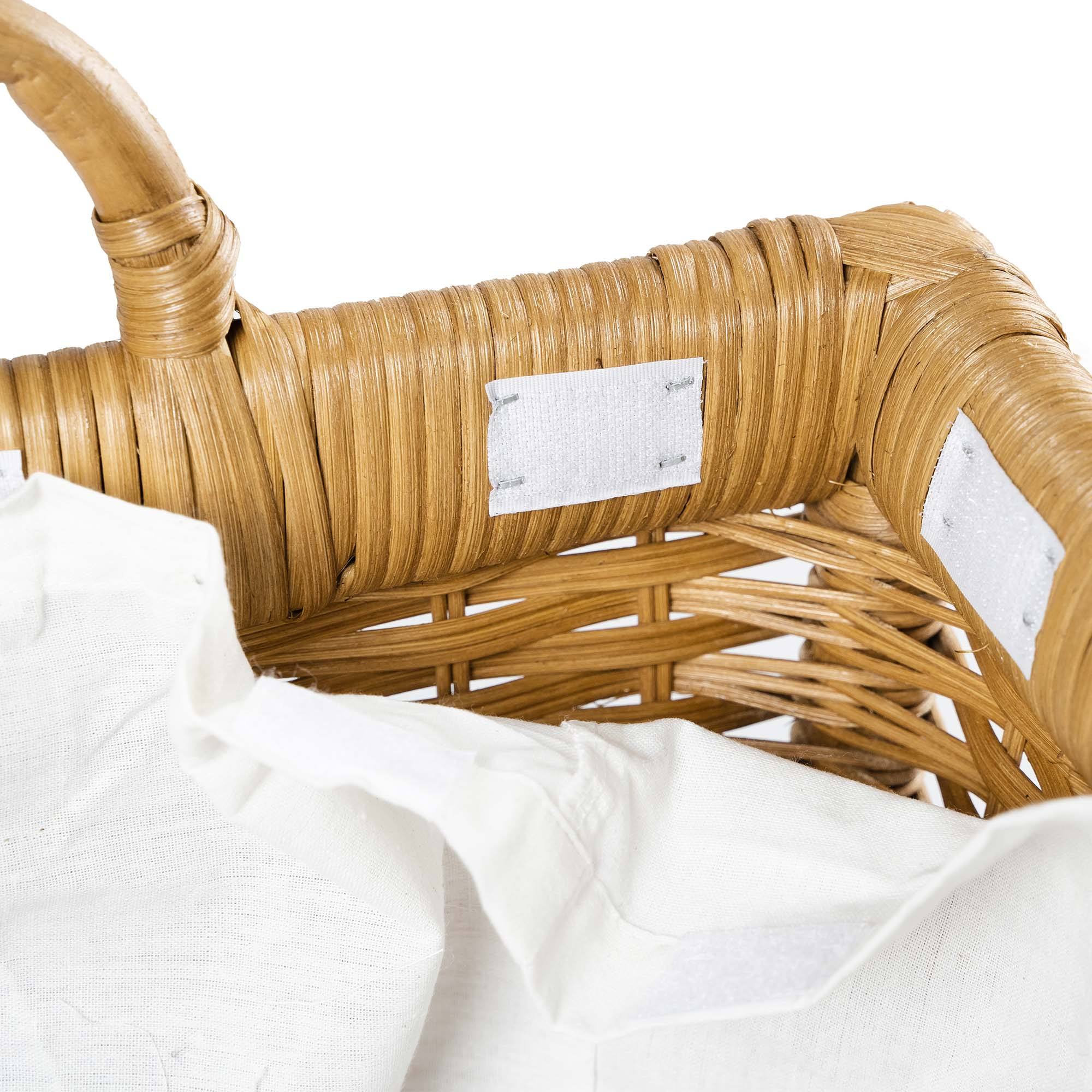 Lift-off Lid Wicker Storage Basket