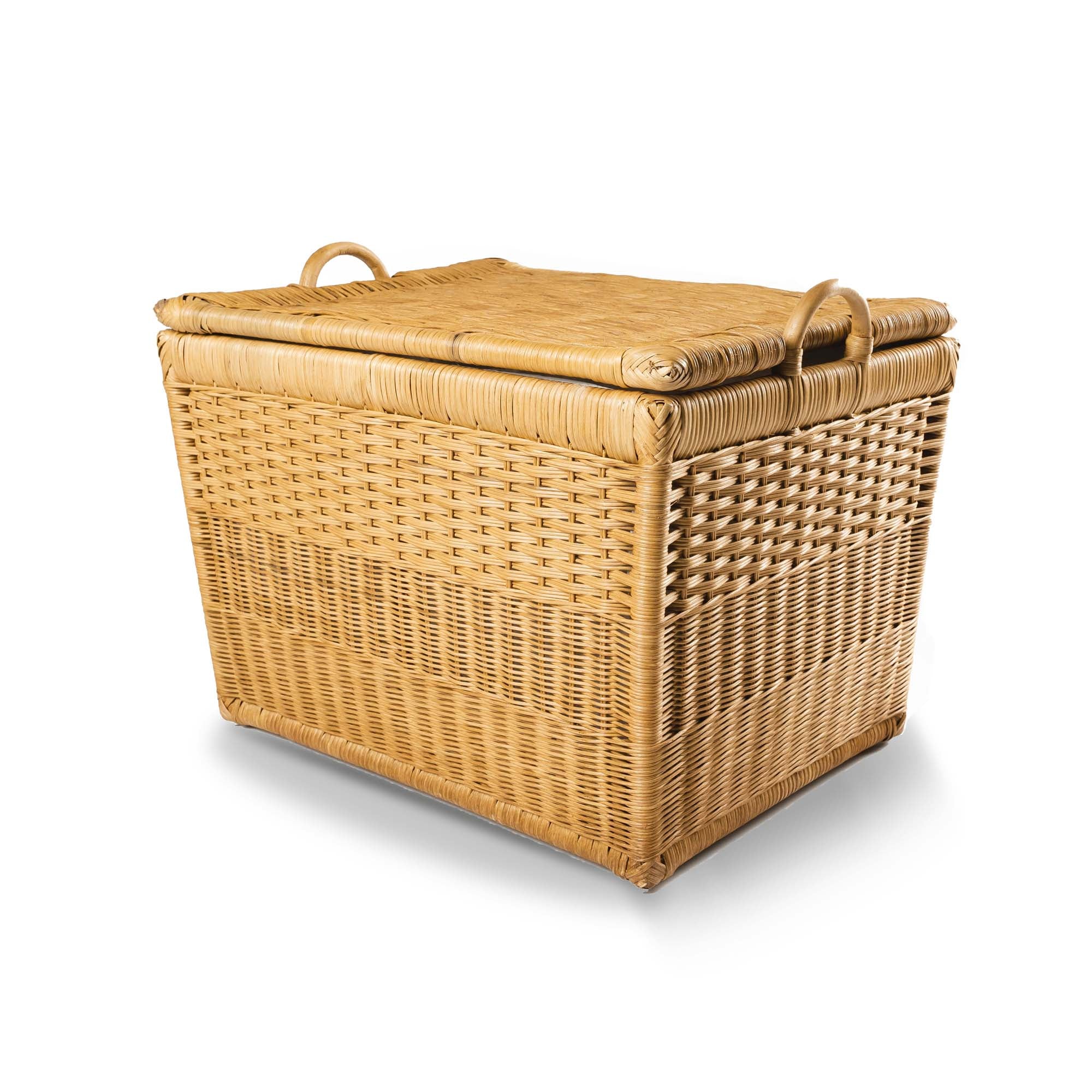 Lift-off Lid Wicker Storage Basket